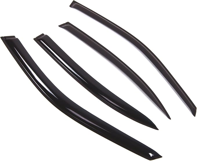WD2-344 Dark Smoke 4 Pcs Set Window Visor (Outside Mount) Deflector Rain Guard Compatible with 2000-2003 Nissan Maxima