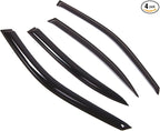 Outside Mount Window Vent Visors Rain Guards Compatible with Nissan Maxima 2000-2003 | Side Window Wind Deflectors Rain Shields | Smoke Tinted, 4 Pcs Set, DGWV-344
