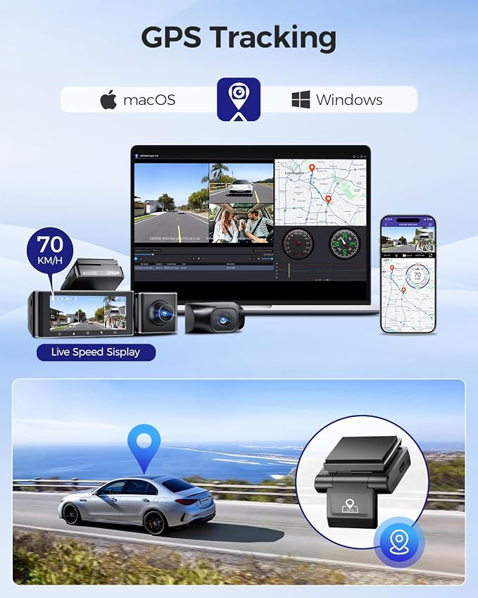 M550 Max 4K 3 Channel Dash Cam, Dual STARVIS 2 Sensors, 4K+2.5K+1080P Front and Rear Inside Triple Car Camera, Built-in WiFi GPS, 64GB Card Included, IR Night Vision, Ride Share Accessories