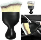 Car Detailing Brush, Curved Soft Bristles Auto Removal Dust Collectors, Universal Vehicle Dashboard, Air Conditioner Vents etc Interior Cleaning Tool Accessories (Beige)