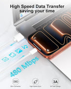 5FT iPhone 17 16 15 Fast Car Charger Cord, [MFi Certified] 30W Braided USB to USB C Carplay Cable, 2 Pack 5 Foot USB Type C Charge Cord for iPhone 17 16 15 Pro Max, iPad Pro, Galaxy, Moto G,LG, Pixel