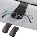 Sunglasses Holders for Car Sun Visor, Leather Eyeglasses Hanger Mounter, Magnetic Glasses Holder and Ticket Card Clip, Auto Interior Accessories Universal for SUV Pickup Truck