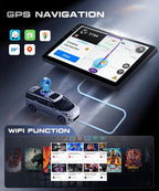 4G+128G Android 15 Car Stereo for Honda Fit 2008-2013, Wireless CarPlay Android Auto, 10.1’’ Incell HD Touch Screen Car Stereo with GPS, WiFi, Bluetooth 5.0, FM, 32 EQ, SWC, Backup Camera