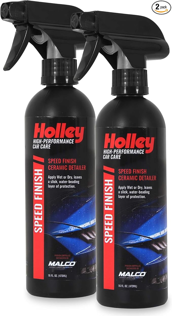 Speed Finish - Ceramic Detailing Spray - High-Performance Car Care, Fast Acting, Quick Drying - Spray on Any Vehicle Surface to Repel Water and Protect Paint - 16 oz. (2 Pack)