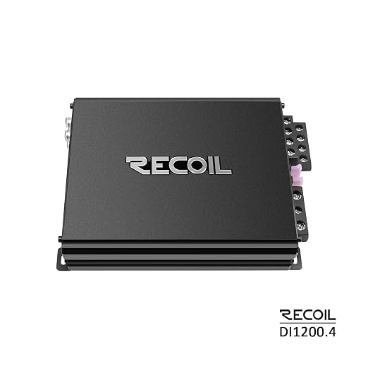 DI1200-4 Full-Range Class-D 4-Channel Car Audio Amplifier, 2,400 Watts, 2-4 Ohm Stable, MOSFET Power Supply, Bridgeable