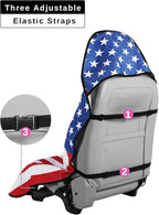 Terry Cloth seat Cover Universal Waterproof Car Sport Towel Seat Cushion Non-Slip Sweat-Absorbent Towel Cloth Suitable for Gym Workout, Universal Fit for Car SUV Van-Flag