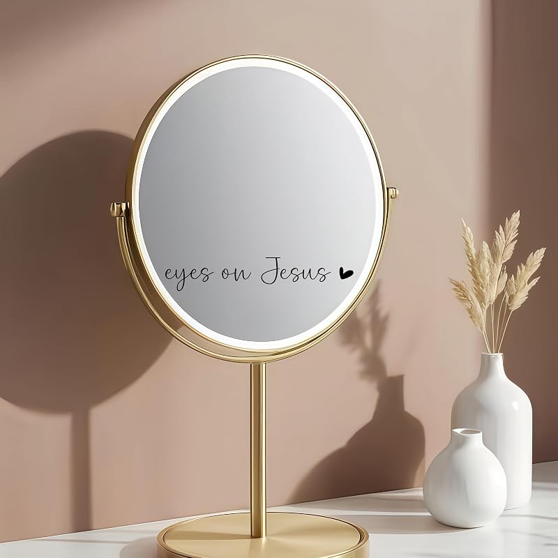 4 x Eyes On Jesus Rearview Mirror Decal,Automotive Rear View Mirror Sticker,Car Windshield Stickers,Jesus Car Window Decal,Tumblers Bumper Water Bottle Stickers Laptop Decal,Car Accessories For Women