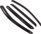 WD2-257 Dark Smoke 4 Pcs Set Window Visor (Outside Mount) Deflector Rain Guard Compatible with 2007-2012 Hyundai Santa Fe