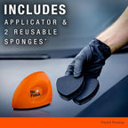 Glass Restore & Repel Kit, Two Step Regimen for Car Windshield, Includes Polishing Compound, Ceramic Sealant, Precision Applicator Tool, and 2 Reusable Sponges