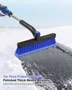 33 Inch Snow Brush and Ice Scraper for Car Windshield, Extendable Snow Scraper and Brush with Foam Grip for Truck SUV Vehicle Window - Blue