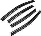 94714 Tape-On Smoke Tinted Side Window Visor Deflectors Vent Rain Guards Compatible with Fusion 2013-2020 S SE SEL Titanium Hybrid