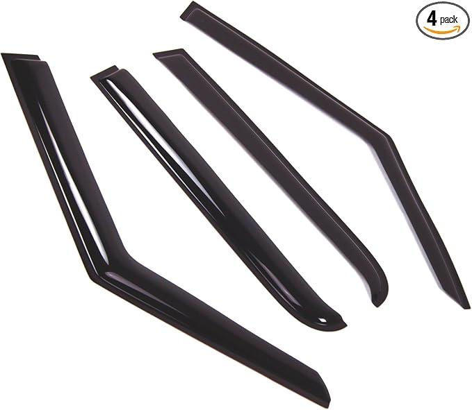 Outside Mount Window Vent Visors Rain Guards Compatible with Mini Countryman 2011-2015 | Side Window Wind Deflectors Rain Shields | Smoke Tinted, 4 Pcs Set, DGWV-684