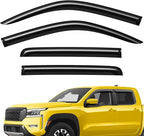 Extra Durable Window Deflectors Tape-On Window Visors Rain Guards Fit for Nissan Frontier 2022-2026 Crew Cab, Sun Visors, Wind Vent for Shades, Exterior Car Accessories - 4pcs. AG0663