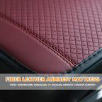 Car Armrest Storage Box Mat, Fiber Leather Car Center Console Cover, Car Armrest Seat Box Cover Accessories Interior Protection for Most Vehicle, SUV, Truck, Car (Wine Red)