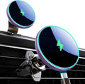 for Magsafe Car Mount Charger-15W Wireless Car Charger-Magnetic Car Phone Holder for Dash Air Vent-LED RGB HandsFree Car Mount Fast Car Charger for iPhone 14/13/12 Series