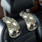 2PCS Car Hooks for Purses Bags, Halloween Spooky Cute Cat Witch Magic Seat Back Storage Headrest Holder Hanger PU Leather Double Metal Backseat Organizer, Women Car Accessories Organization