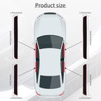 Car Door Threshold Protection, 4PCS Door Edge Step Dust Shield Cover, Door Width 19.8x1.57inch Car/SUV Universal Rubber Scratch Resistant Exterior Accessories (Red borde)