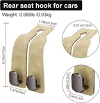 Car Seat Headrest Storage Hooks - 2 Pack Dual Hangers Design Organization Accessories, Car Interior Gadgets to Add Extra Holder and Hook for Purses,Bags,Coat and Handbag