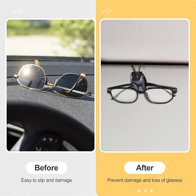 10 Pieces Auto Car Vehicle Sun Visor Clip Holder for Sunglasses Glasses Holder Hanger Eyeglasses Mount Ticket Card Clip Car Accessories(Assorted Color)