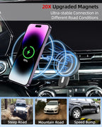 PZK Car Phone Holder for Chevy Trax 2024 2025 Accessories Custom Air Vent | Chevy Car Phone Mount Magnetic 15W Fast Wireless Charger with Magsafe Hands Free 360° Rotation Automobile Phone Cradles