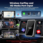 LAMTTO 2-in-1 Car TV Mate Pro – Wireless CarPlay Adapter with HD Media Port Input for TV Stick, Switch to Watch on Car Screen Compatible with Wired CarPlay Touchscreen Cars（2016-2025）
