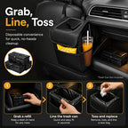 Disposable Car Trash Can Bags, Liner Refills (1-Pack, 100 Bags Total) - for HOTOR Car Garbage Can(Trash Can Not Included) Black
