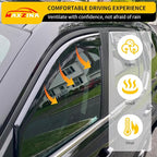 Visor Rain Guards Compatible with 2023-2025 2026 Honda Pilot Front and Rear in-Channel Window Visors Wind Deflectors Weather Shield for 2024 Pilot 4PCS Accessories