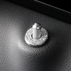 4 Pcs Bling Car Inner Door Lock Covers, Crystal Pull Rod Bolt Stickers, Sparkly Rhinestones Auto Door Bolt Decorations, Vehicle Lock Pin Cap Decors for C Class C200L GLC260 C260L (White)
