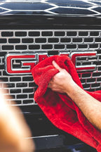 The 1500 - Heavy Duty Car Drying Towel; Perfect for Trucks, Commercial Vehicles, RVs, Boats, and More; Premium 70/30 Blend Twist Loop Design, 1500gsm, 30in x 30in, Red