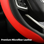 Car Steering Wheel Cover for Chevy Silverado 1500 2500 3500, Chevrolet Steering Wheel Cover for Tahoe, Equinox,Traverse,Colorado,Red