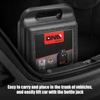 3 tons / 6000 lbs Lifting Automotive Welded Hydraulic Bottle Jack for Car SUV Pickup Truck, Auto Repair, with Manual Handle & Carrying Storage Case, Black