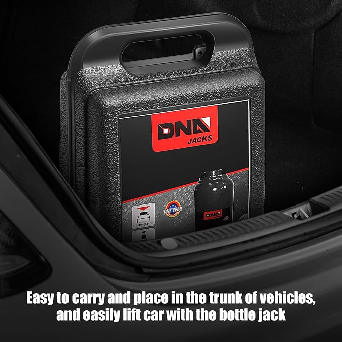 3 tons / 6000 lbs Lifting Automotive Welded Hydraulic Bottle Jack for Car SUV Pickup Truck, Auto Repair, with Manual Handle & Carrying Storage Case, Black