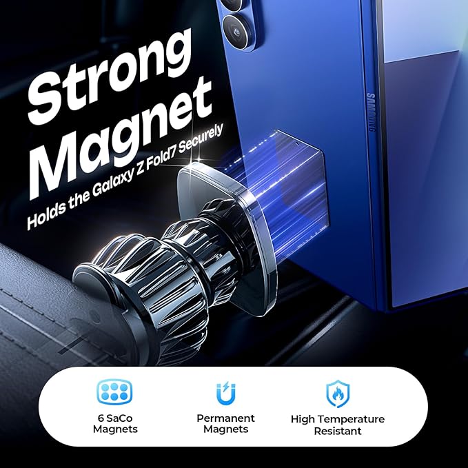 Magnetic Phone Holder for Car, Car Phone Holder Magnetic with Upgraded Clip & Ultra 6 Strong Magnets, Magnetic Car Phone Mount Magnet for Car Automobile Cradles, Soporte de Telefono para carro