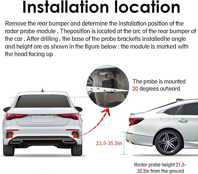 Blind Spot Monitoring System, 77 GHz Millimeter Wave Radar 12V Universal Car Blind Spot Detection System, Sensitive Radar Sensors Blind Area Detection System