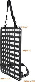 Rigid MOLLE Panel for Car Seat Back Organizer Vehicle EDC Tactical Gear Holder Pouch Holster Mount Rack Modular Storage Plate Auto Interior Accessories for Truck Pickup SUV Van