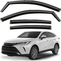 GrandWheel Window Deflectors Smoke Tinted in-Channel Side Window Vent Visor Deflectors Rain Guards Compatible with Toyota Venza 2021-2024 - 4pcs. GW0821