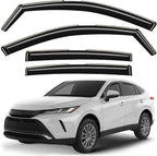 GrandWheel Window Deflectors Smoke Tinted in-Channel Side Window Vent Visor Deflectors Rain Guards Compatible with Toyota Venza 2021-2024 - 4pcs. GW0821