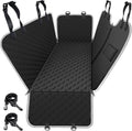 Dog Car Seat Cover for Back Seat, 2026 Upgraded 600D Heavy Duty Waterproof & Scratch-Resistant Dog Hammock for Car, Back Seat Pet Cover for Dogs with Sedan, Trucks and SUVs, Standard, Black