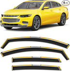 in-Channel Window Rain Guard for Fit for Chevy Malibu 2016-2025(9 Gen) Rain Guards Side Window Visors Low Profile Vent Visor Window Deflectors Vent Shades Car Accessories
