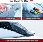 Automotive Oil Film Cleaning Brush, Car Glass Oil Film Cleaner, Anti-Rain Fog Car Glass Cleaner, Car Windshield Cleaner for Improved Clarity and Visibility
