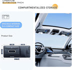 Car Sun Visor Organizer with Tissue Holder, Auto Consoles Organizer with Sunglass Clip,Multi-Pocket Visor Accessories for Truck, SUV，Card/Pen/Driver's License Storage