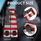 Car Seat Headrest Hook, Universal Leather Cute Hanger Holder Hook, Storage Organizer Interior Accessories for Purse Bags Handbag Retro American Flag