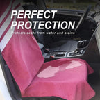 Waterproof Car Towel Seat Covers Front Seats for After Gym Workout,Auto Universal Interior Sweat Towels Cloth Bucket Carseat Cover Protector for Trucks SUV RV Boat Van (Wine Red with White)