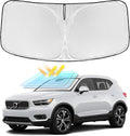 for Volvo XC40 2019-2025 2026 Windshield Sun Shade - 4 Layers Car Sunshades for Front Windows Shade Cover Custom Fit XC40 Sun Visor 250T Retractable Shade Blocks UV Rays Car Accessories