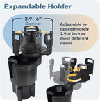 Upgraded Car Cup Holder Expander,2 in 1 Extra Cup Holder for Car, Double Automotive Cup Holder Extender Adapter, Fits Hydro Flask, Yeti, Nalgene, 32/40 oz Large Bottles Drinks Mugs
