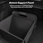 Car Trunk Organizer for SUV - 105L Collapsible Tactical MOLLE Car Storage with Reinforced Handles & Multiple Pockets, Sturdy Trunk Organizers for Groceries, Tools & Outdoor Storage (Black)