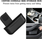 for Tesla Model Y 3 Sunglasses Holder Center Console Organizer Tray Storage Box Key Card Coin Holder Silicone Hook for Flocking Tesla Accessories