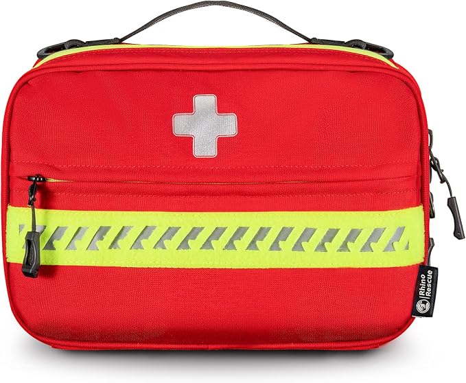 Premium First Aid Kit, 219 Pcs Fully Stocked, Organized Emergency Medical Kit with Zip Stitch Wound Closure, Ideal for Car, Travel, Hiking, Home, Businesses, HSA/FSA Approved (Large)