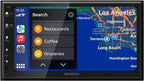 DMX400S 6.8" Capacitive Touchscreen Digital Multimedia Receiver - Wired Apple CarPlay, Android Auto, Built in Bluetooth, Double DIN, Rear Camera Input, 13-Band EQ
