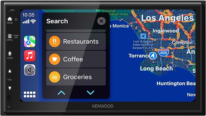 DMX400S 6.8" Capacitive Touchscreen Digital Multimedia Receiver - Wired Apple CarPlay, Android Auto, Built in Bluetooth, Double DIN, Rear Camera Input, 13-Band EQ
